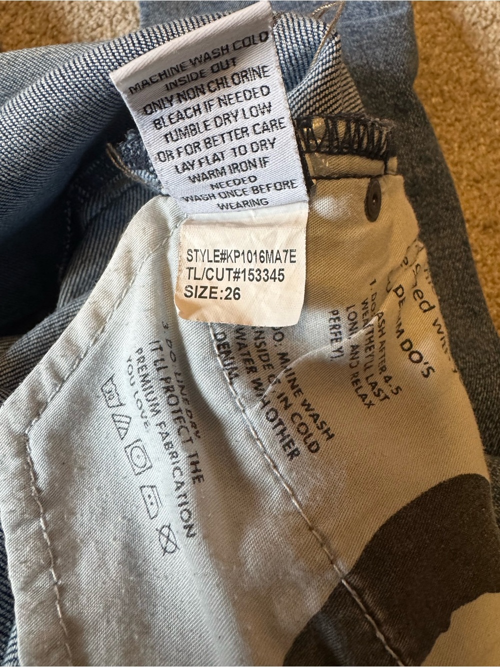 Evereve The Ever Straight high rise button fly jeans size 26 - Picture 5 of 6